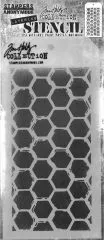 Tim Holtz Layered Stencil 4.125X8.5 - Brush Hex
