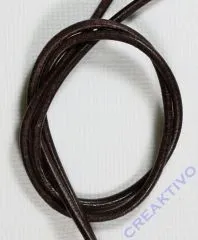 Rundriemen Lederband aus Rindleder 1,5mm braun Meterware