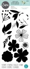 Sizzix Layered Clear Stamps Set -13PK Summer Blossoms by Lisa Jones