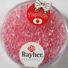 Papillon Rocailles 2x4 mm rosa chifon