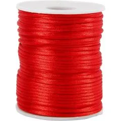 Satinkordel 2mm rot 50m