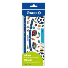 Pelikan Sticker f�r Deckfarbkasten K12 / K24 Blau / Fu�ball
