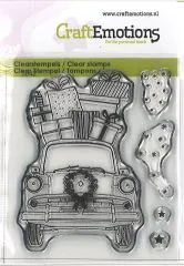 Clearstamps 6x7cm Weihnachtsauto
