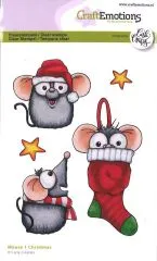 Craft Emtions Clearstamps A6 - Mouse 1 Christmas