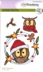 Craft Emotions Clearstamps A6 - Owls 4 Christmas