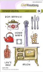 Craft Emotions Clearstamps A6 - Lets eat!