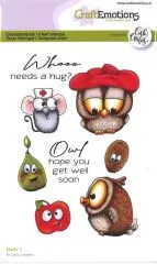 Craft Emotions Clearstamps A6 - Owls 1