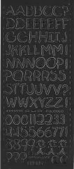 Sticker schwarz - Zahlen und Buchstaben