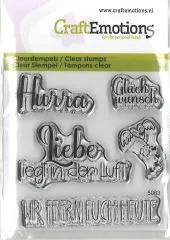 Clearstamps 6x7cm - Liebe liegt in der Luft