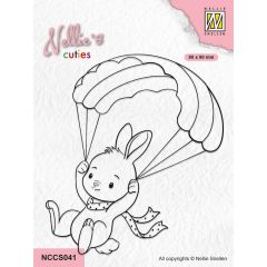 Nellies Choice • Nellies Cuties Clear Stamp Parachuting Bunny