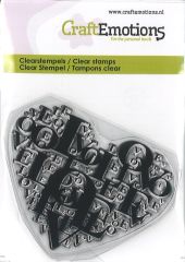 CraftEmotions Clearstamps Herz mit LOVE