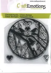 CraftEmotions Clearstamps - Kreis mit Zweigen und V�geln