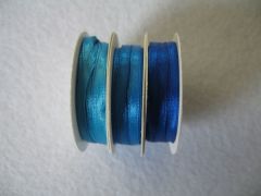 Rayher Satinband 3mm 3 x 6m Blau-Töne