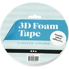 3D Foam Tape 12mm x 5m 2mm dick