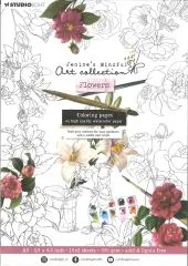 Studio Light Coloring Paper Pad Flowers