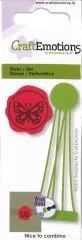 CraftEmotions Stanze - Decorative threads short & seal butterfly