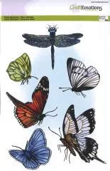 Craft Emotions Clear Stamps A5 - Schmetterlinge