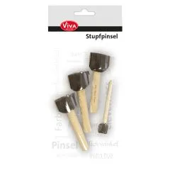 Stupfpinsel 4er Set: 3 x 35 mm + 1 x 15 mm