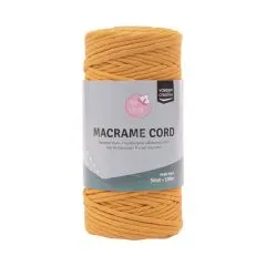 Makramee Garn 3mmx100m Ockergelb