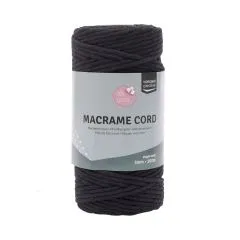 Makramee Garn 3mmx100m Schwarz