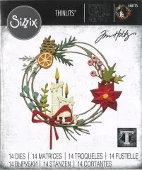 Thinlits Die by Tim Holtz Vault Festive Wreath (14pcs)