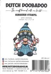 Gummistempel Wichtel mit Schneemann