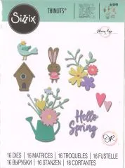 Sizzix Thinlits Die Set 16PK - Hello Spring