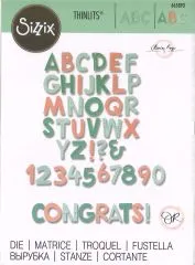 Sizzix Thinlits Die - Marked Alphabet