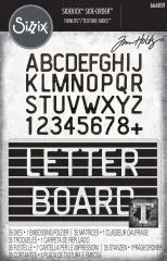Sizzix 2-D Texture Fades Embossing Folder W/35PK Thinlits Set - Vault Side-Order Letterboard By Tim Holtz