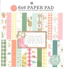 6x6 Paper Pad - Here comes spring