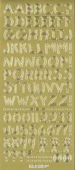 Sticker gold - Zahlen und Buchstaben