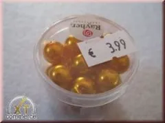 Renaissance Glaswachsperlen, 10 mm � sonnengelb