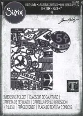 Sizzix Multi-Level Texture Fades Embossing Folder - Vault Airmail by Tim Holtz