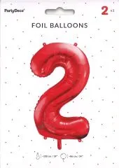 Folien-Ballon 2 rot 86cm