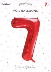 Folien-Ballon 7 rot 86cm