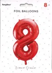 Folien-Ballon 8 rot 86cm