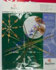 Drahtstern f�r Perlen, 15cm 4 St�ck