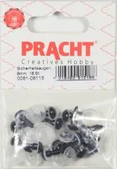Sicherheitsaugen 8mm schwarz-wei� 16 St�ck