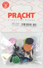 Glitzer-Sicherheitsaugen 12mm mix 6 St�ck