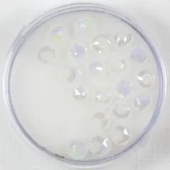 Glasschliffperlen 6mm wei� AB 20 St.