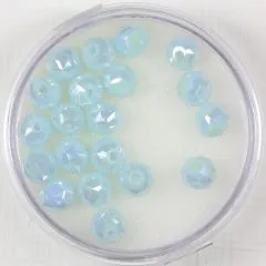 Glasschliffperlen 6mm satt hellblau AB 20 St.