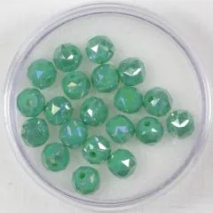 Glasschliffperlen 6mm satt mintgr�n AB 20 St.
