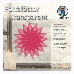Faltbl�tter transparent 14x14cm eosin