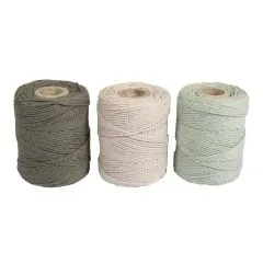 Makramee Garn, sortiert, 1mm � eukalyptus