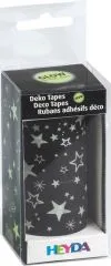 Deko Tapes „Sterne“ Glow in the dark | nachtleucht-gelb/schwarz