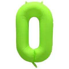 Folien-Ballon 0 neon gr�n 86cm