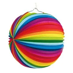 Lampion Regenbogen Papier 25cm