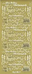 Sticker Herzlichen Gl�ckwunsch zum Geburtstag gold