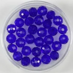 Glasschliffperle safir 6mm 30 Stck