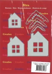 Crealies Stanze 3x House with snow